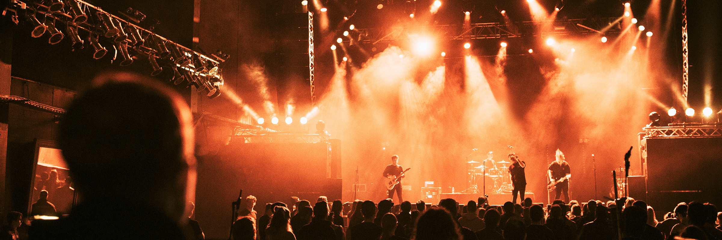 Band Performing in Front of Crowd